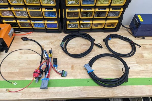 Sections of the updated wiring harness for the LGM-100