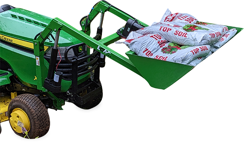 Tractor mounted front loader