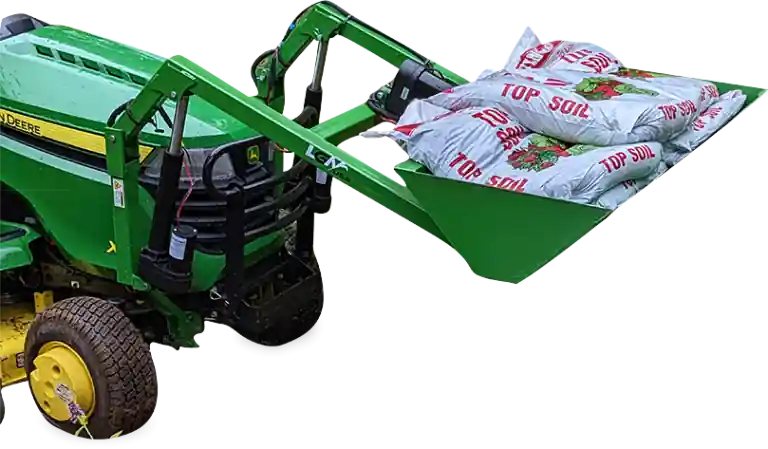 Tractor mounted front loader
