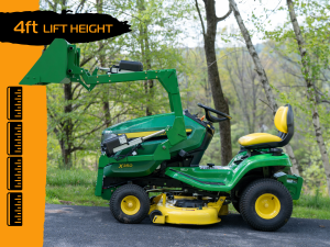 Shows the 4FT height the LGM QORE can lift.